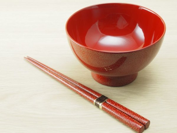 画像3: 夫婦汁椀（箸付）　ななこ塗 白種 (3)