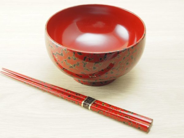 画像4: 夫婦汁椀 布袋椀(箸付)  (4)