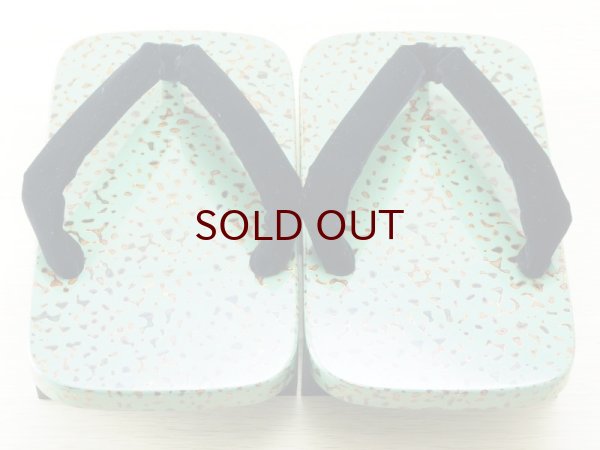 画像2: 唐塗　男下駄　緑上 (2)