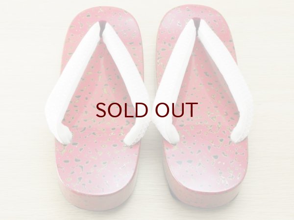 画像2: 唐塗 女下駄桃上金彩色 (2)