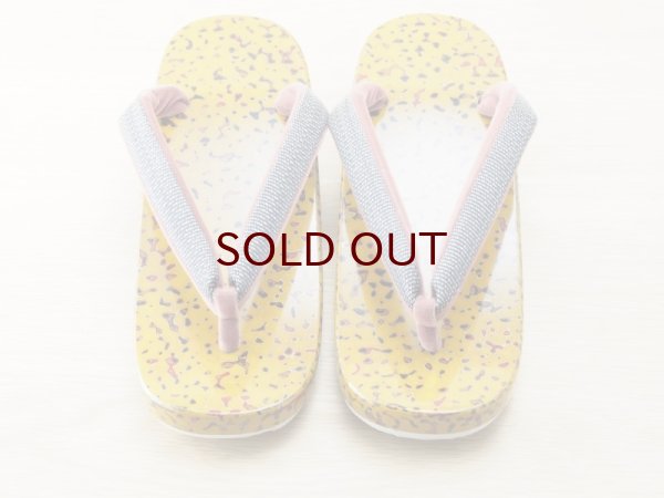 画像3: 唐塗 女下駄黄上金彩色 (3)