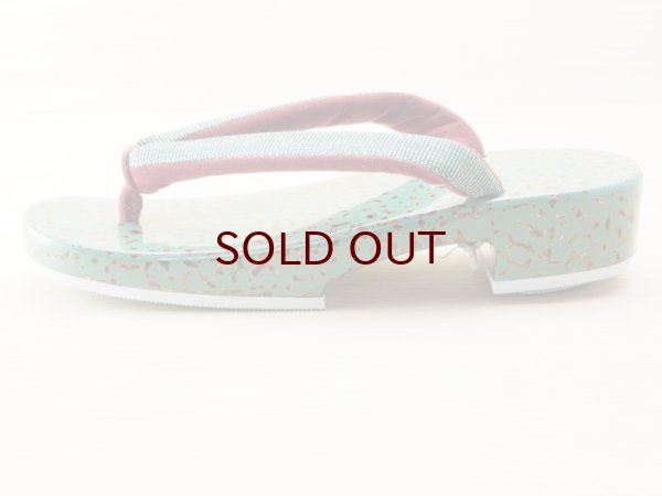 画像4: 唐塗 女下駄緑上金彩色 (4)