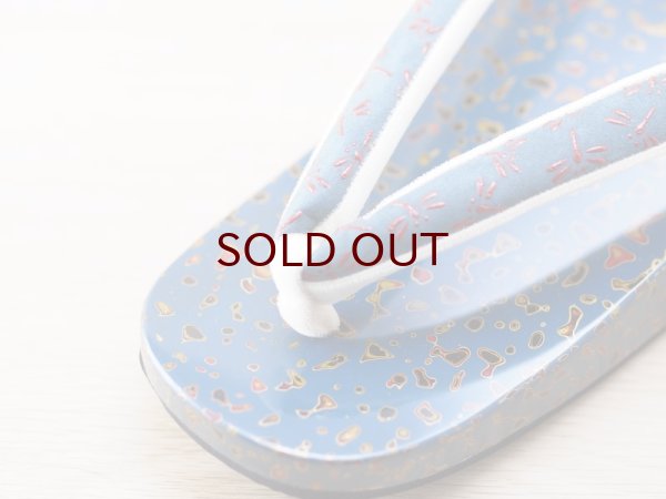 画像5: 唐塗 女下駄青上金彩色 (5)