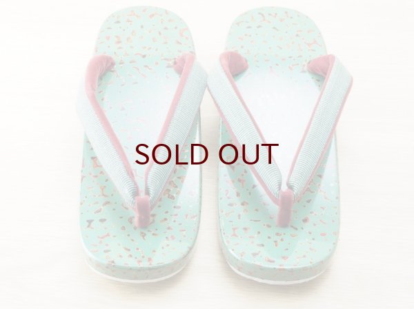 画像3: 唐塗 女下駄緑上金彩色 (3)