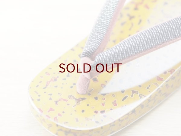 画像5: 唐塗 女下駄黄上金彩色 (5)