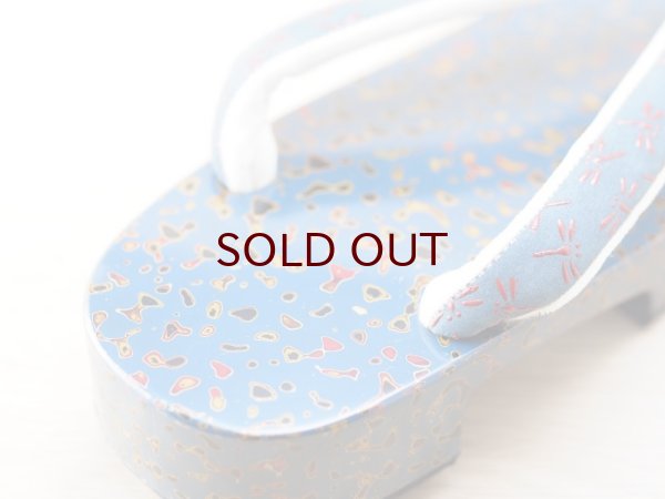 画像6: 唐塗 女下駄青上金彩色 (6)