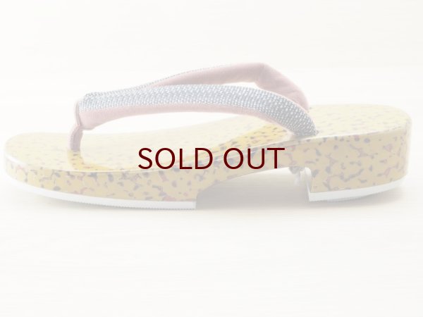 画像4: 唐塗 女下駄黄上金彩色 (4)