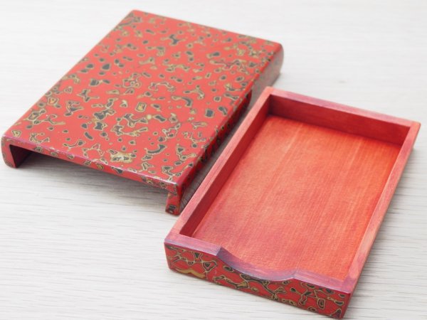 画像3: 唐塗 名刺入れ 赤上 (3)